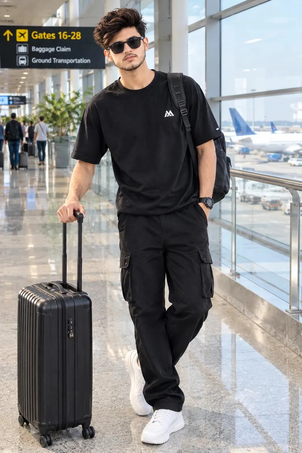 ULTRA-REALISTIC AIRPORT FASHION PHOTOSHOOT