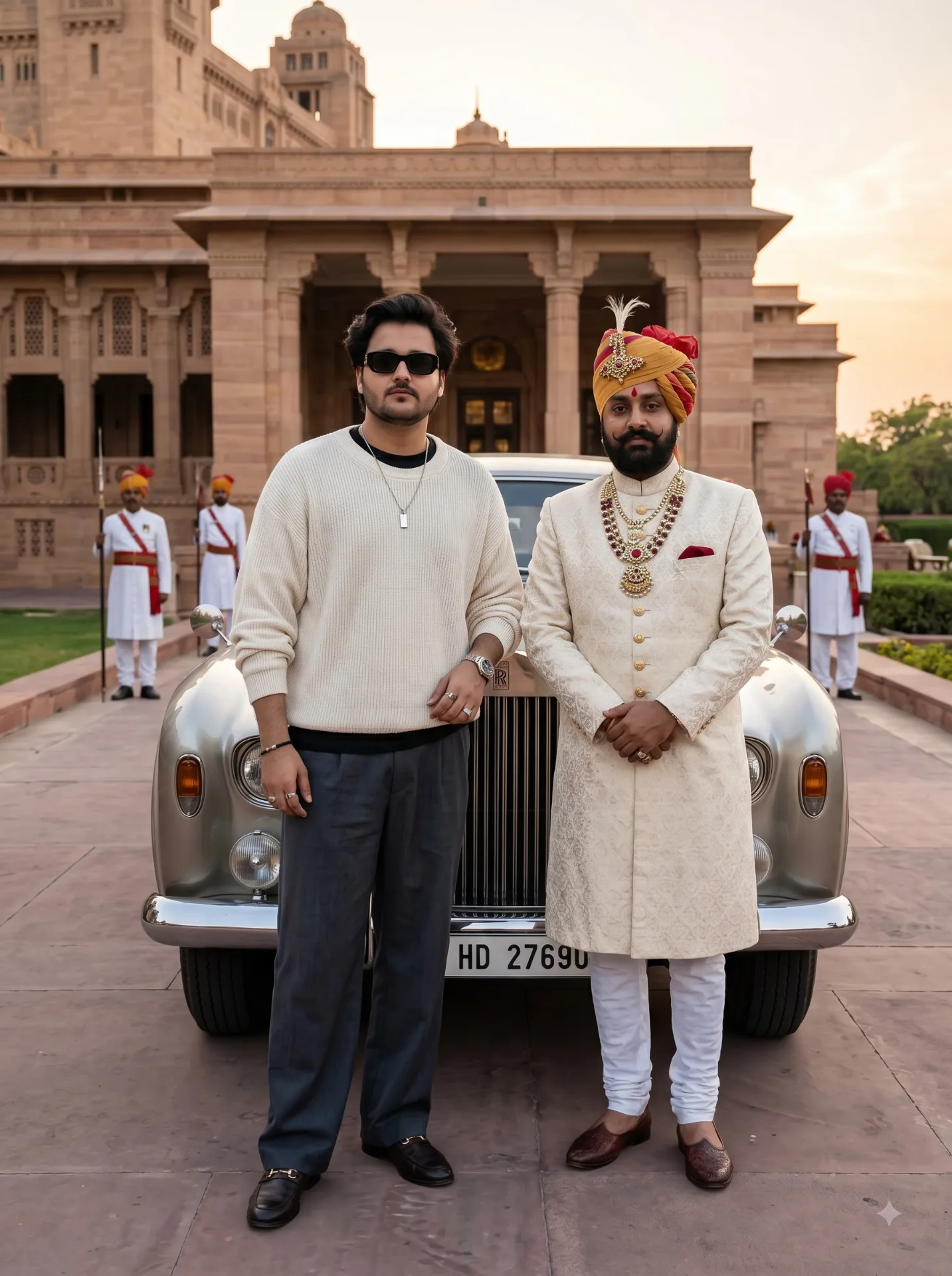 Cinematic 8K portrait of a stylish young South Asian man standing