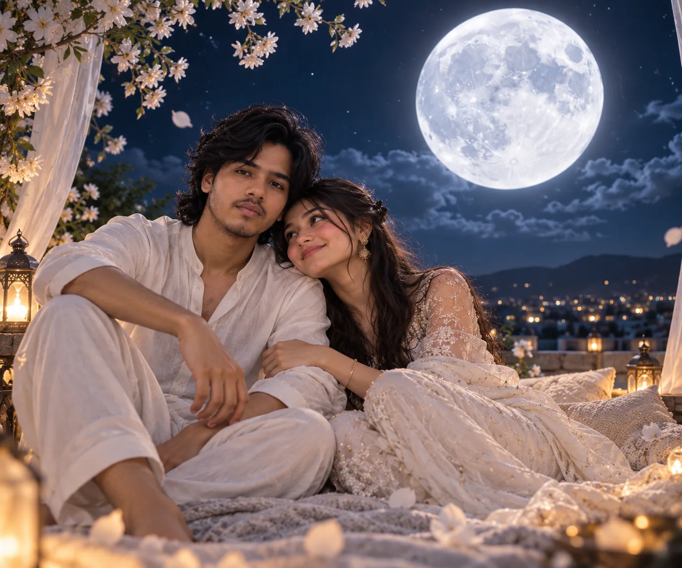 Samad & Sofia — Under the Full Moon 🌕🤍