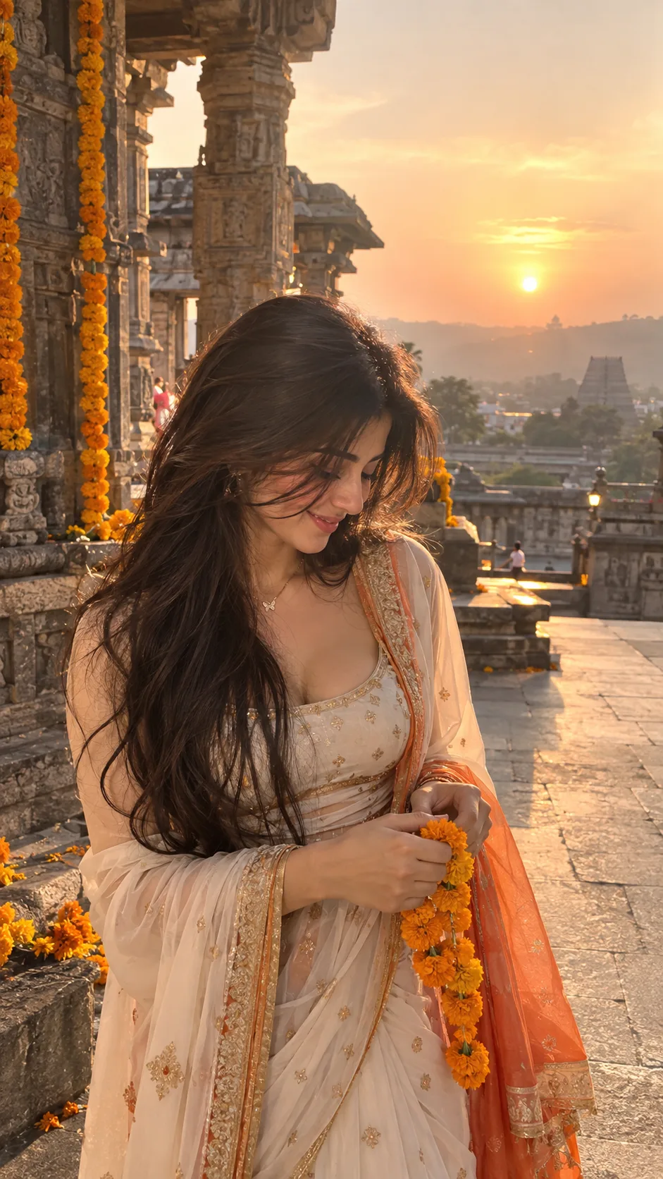 Cinematic ultra-realistic vertical photograph of Sofia, a fictional 18-year-old South Asian