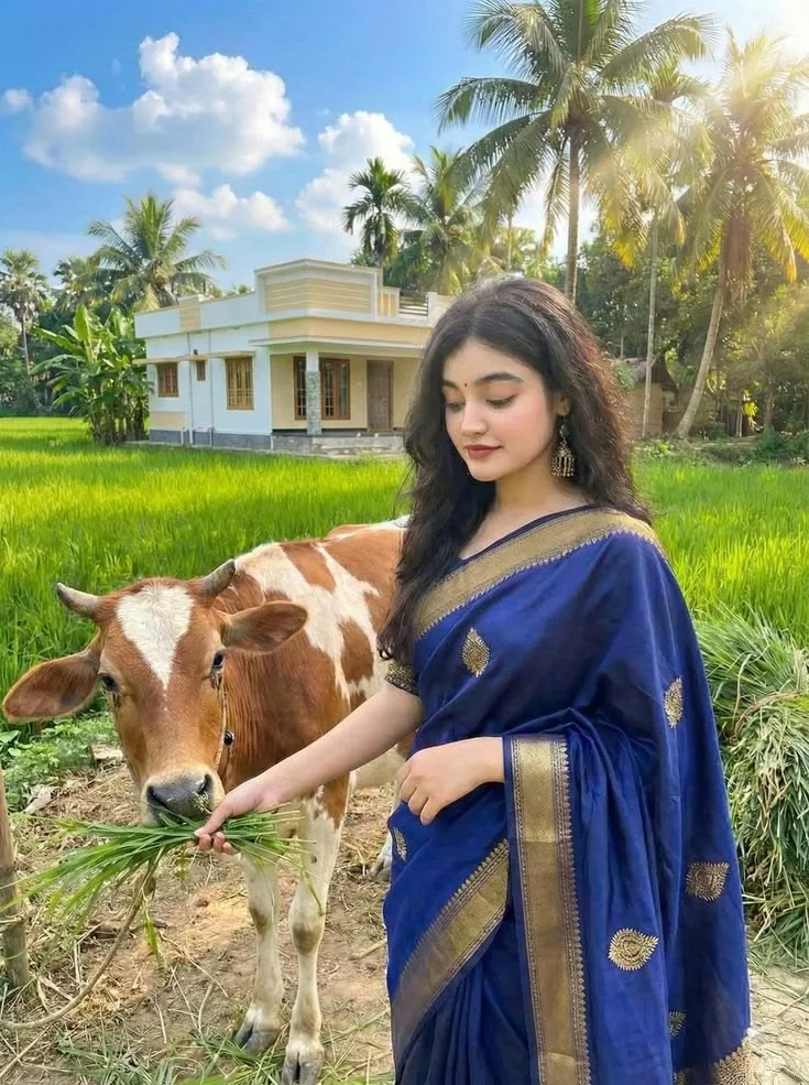 Rural Indian portrait inspired by the reference image