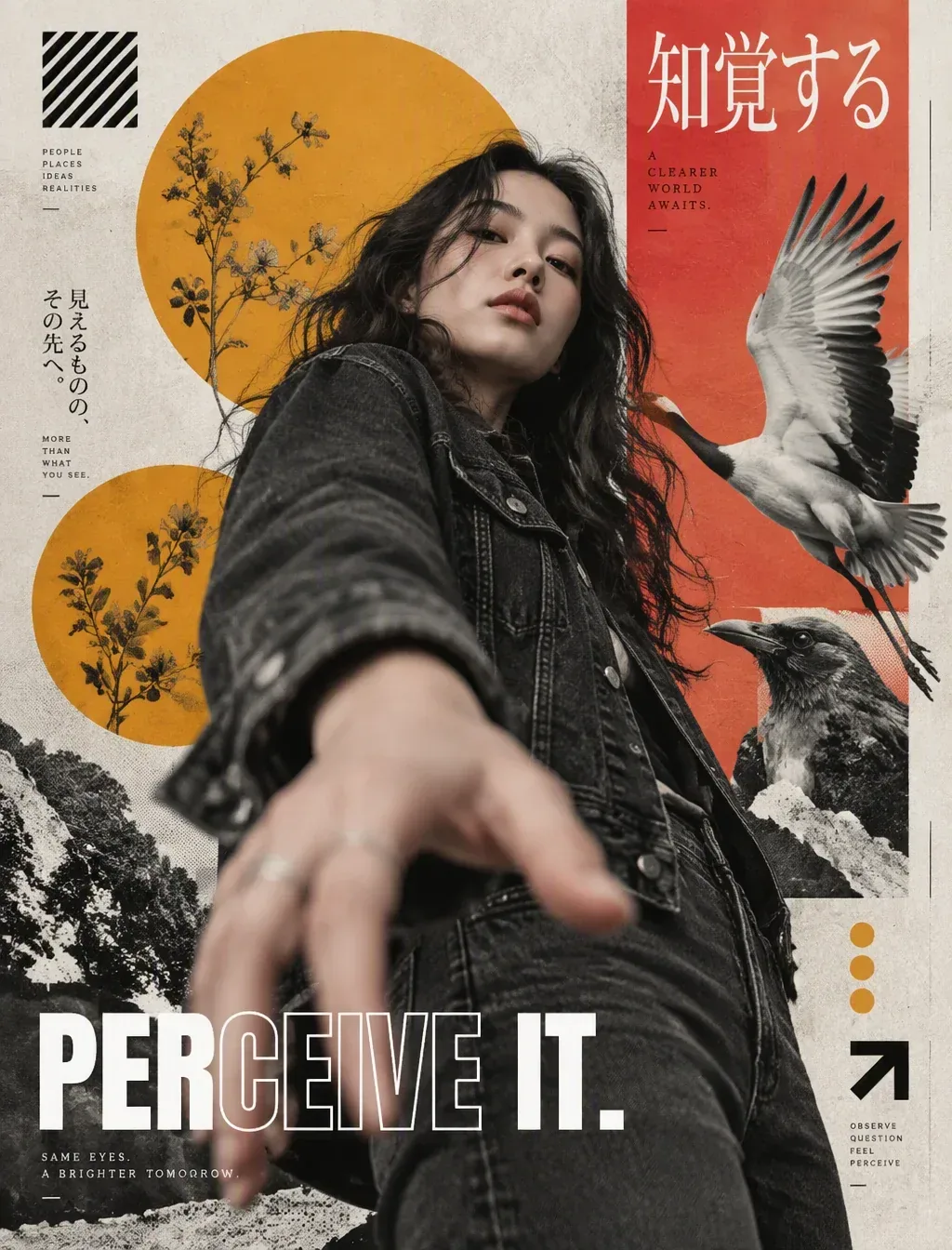 Vertical 4:5 contemporary editorial poster inspired by the reference image