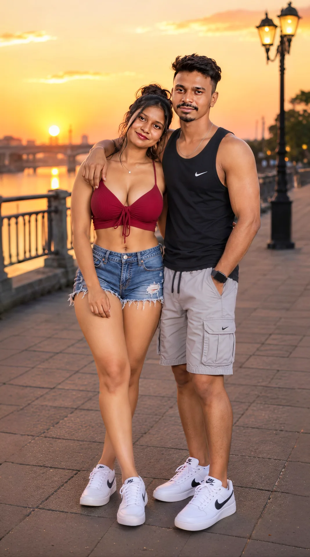 Golden Hour Couple Portrait 🌅❤️