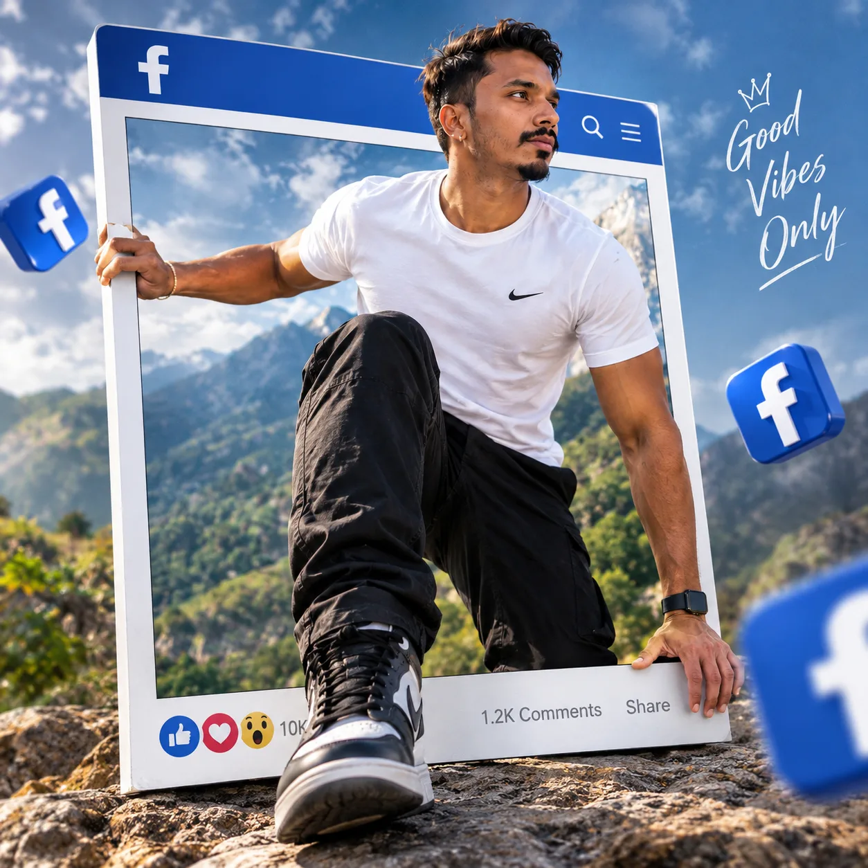 Facebook 3D Pop-Out Illusion 🔥 | Viral AI Photo Editing
