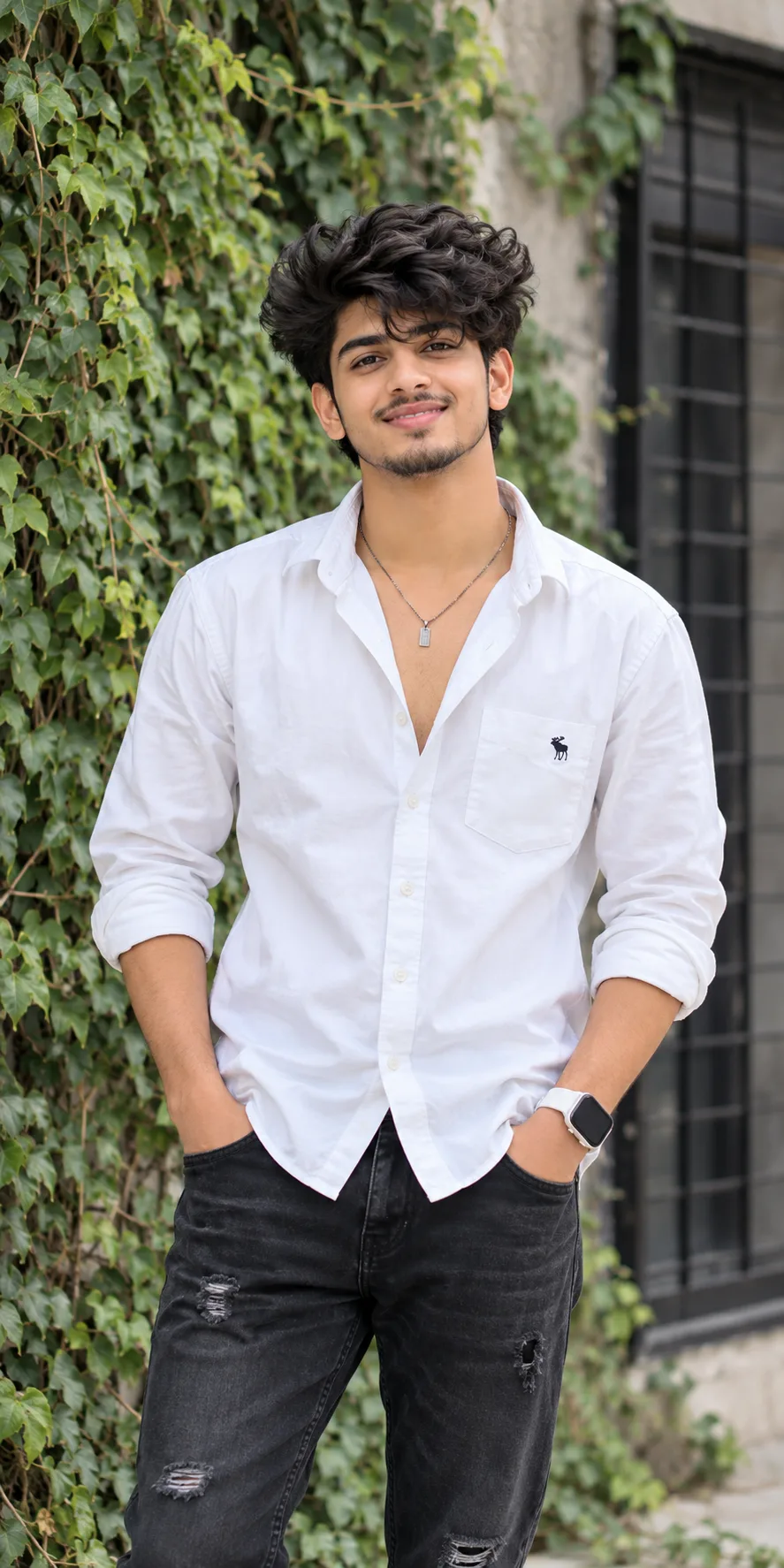 Stylish Boy AI Portrait Prompt 2026 🤍 | White Shirt Aesthetic Photography