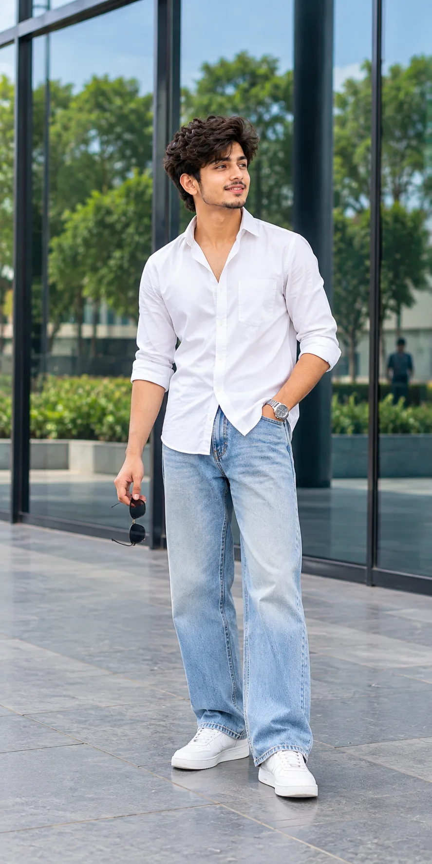 White Shirt & Baggy Jeans Outfit 🤍🔥 | Korean Style Boy Aesthetic