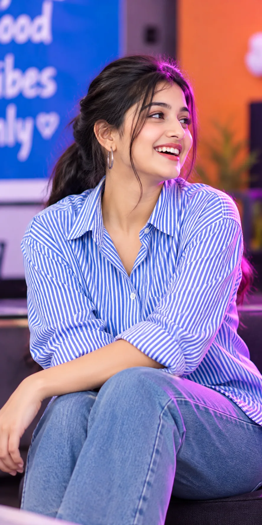 AI Girl Photo Prompt 2026 💙 | Blue Shirt Aesthetic Portrait | Trending AI Photography