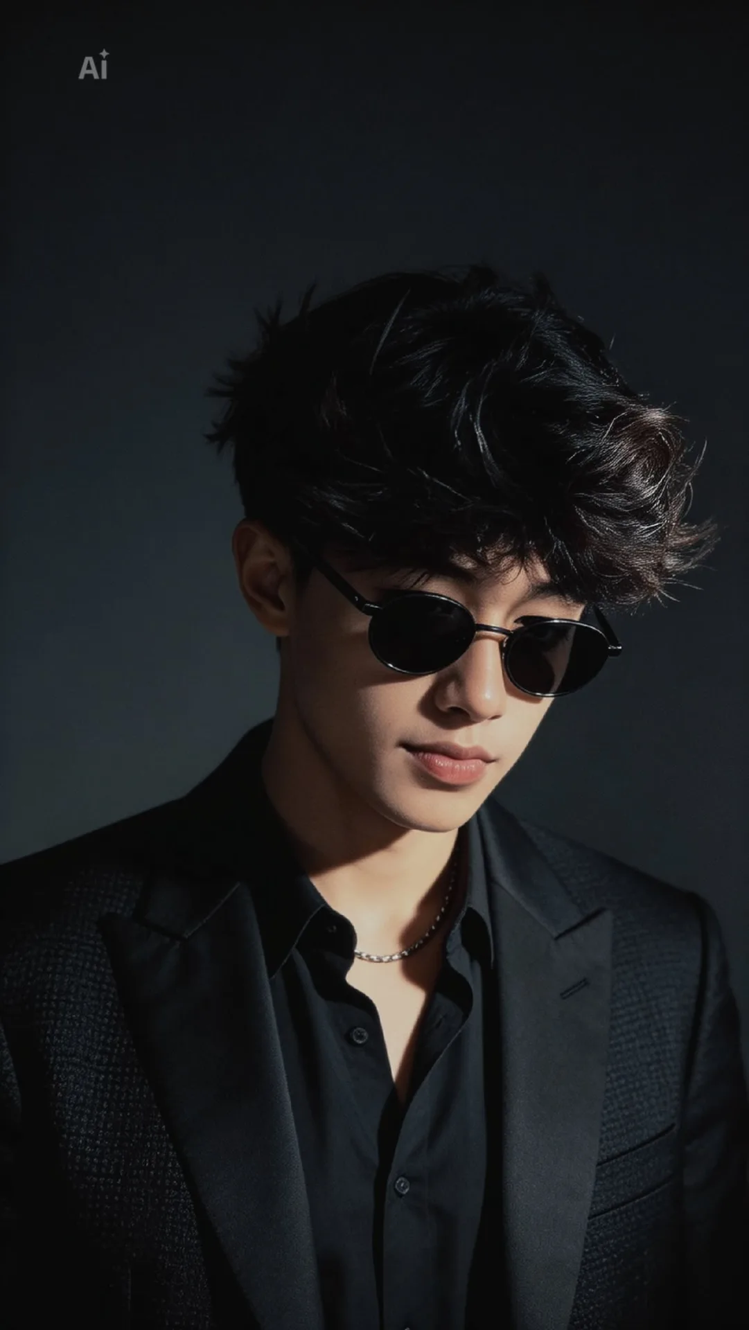 young man with dark hair