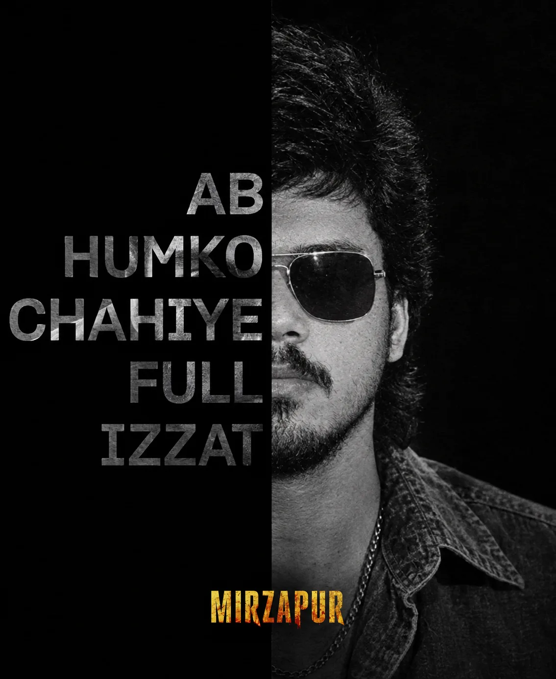 Full Izzat — Mirzapur Style Cinematic Poster