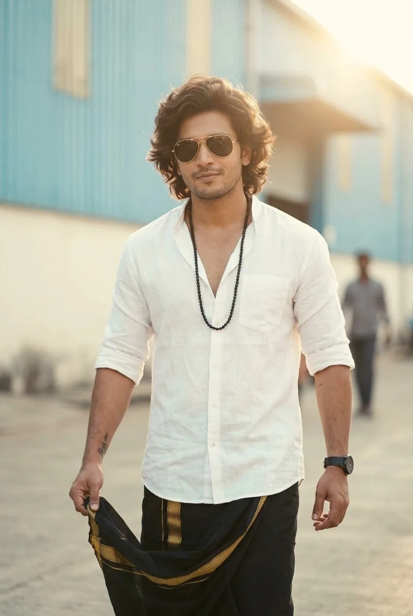 South Indian man casual outfit
