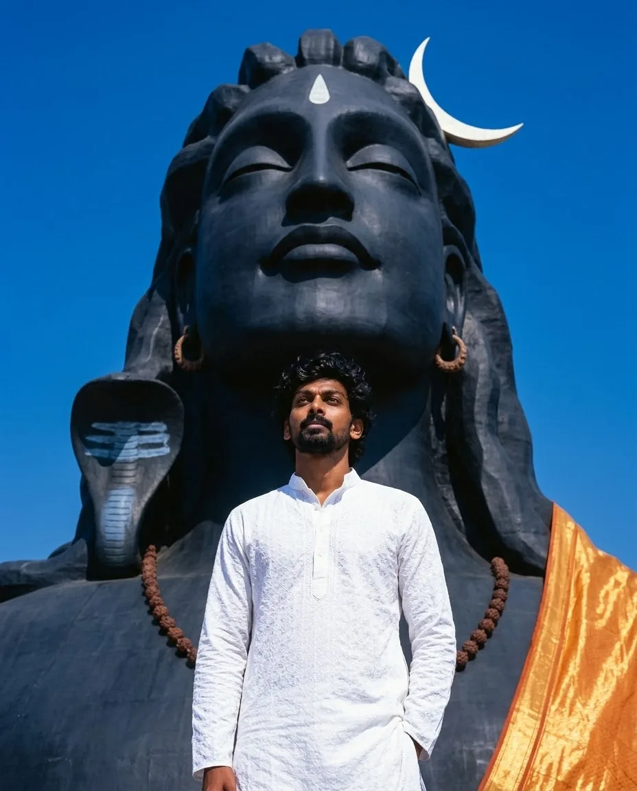 Isha shiva statue Man
