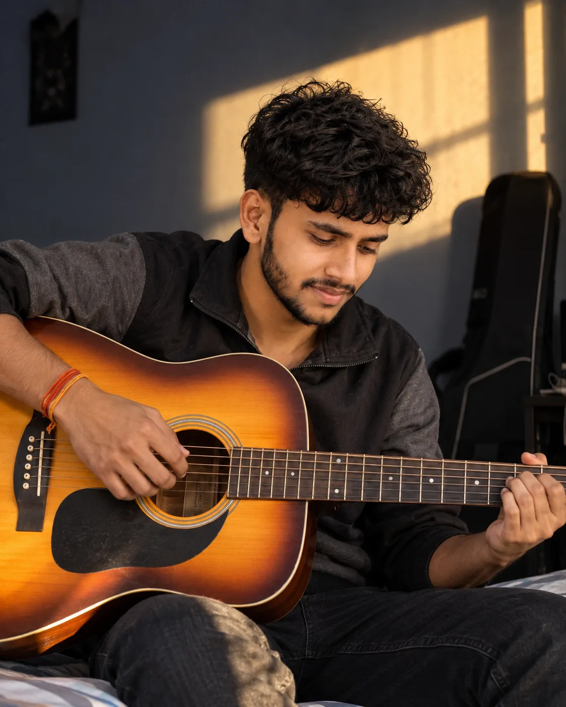 🎸 Golden Hour Guitar Portrait