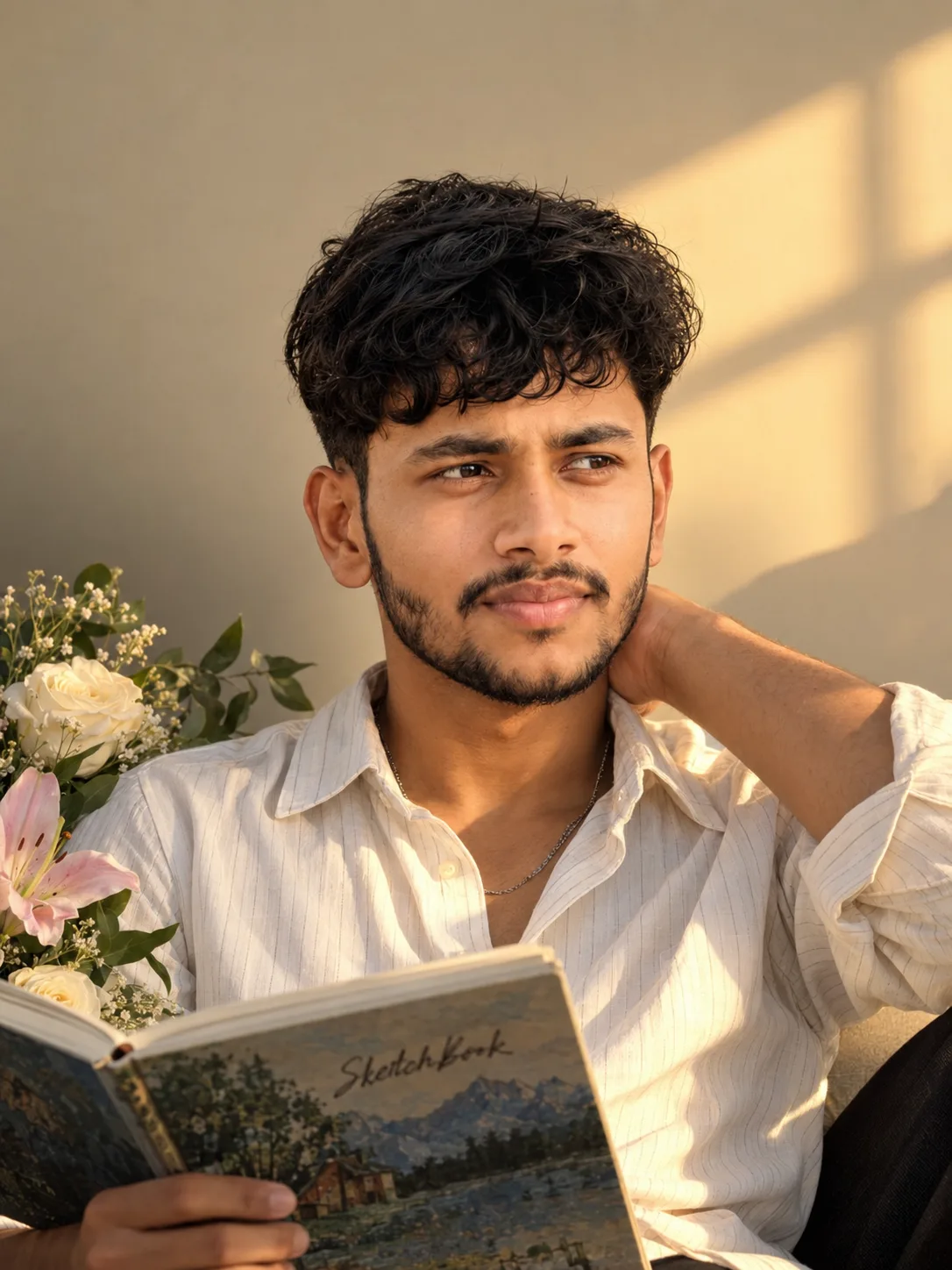 📸 Golden Hour Sketchbook Portrait