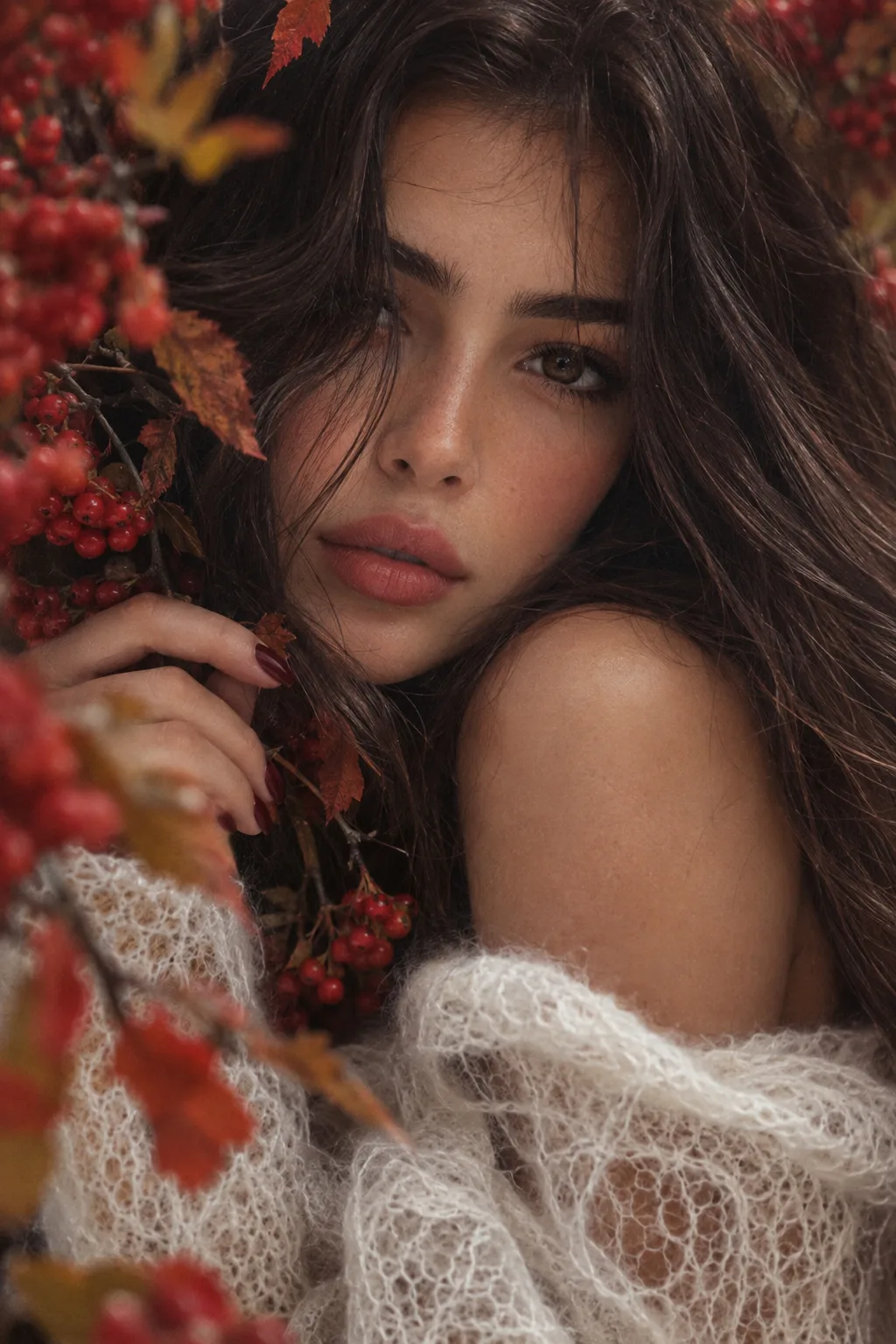 Create a portrait without changing her facial features