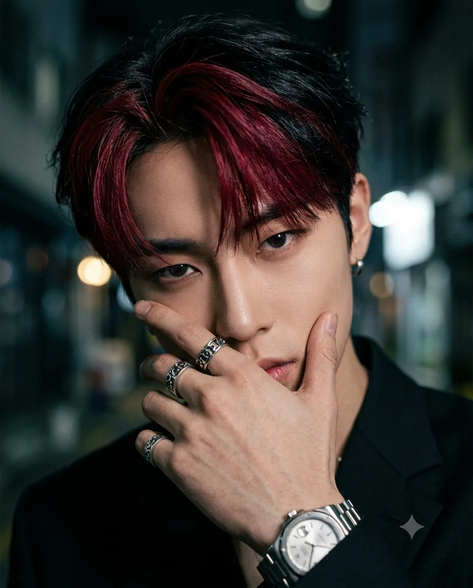 Short & Impactful ​Crimson & Chrome ​Midnight Gaze ​Shadows in Crimson ​Velvet & Silver