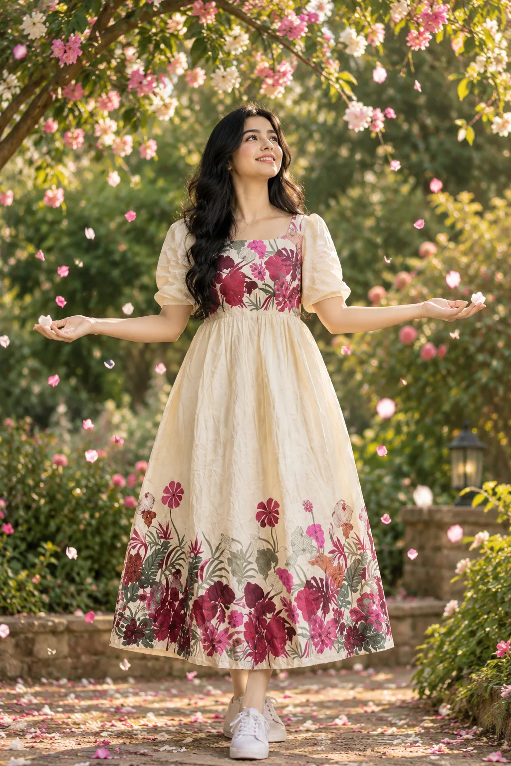 🌸 “Phoolon Ki Baarish Mein Dreamy Floral Dress ✨😍”