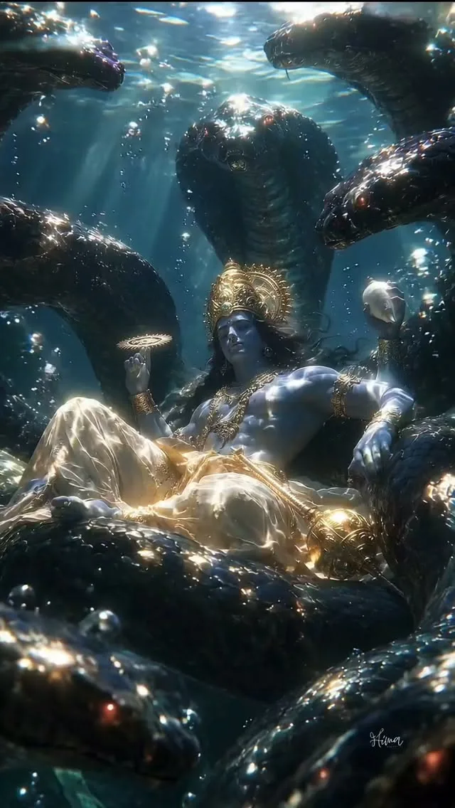 Lord Vishnu – The Serpent King 🐍