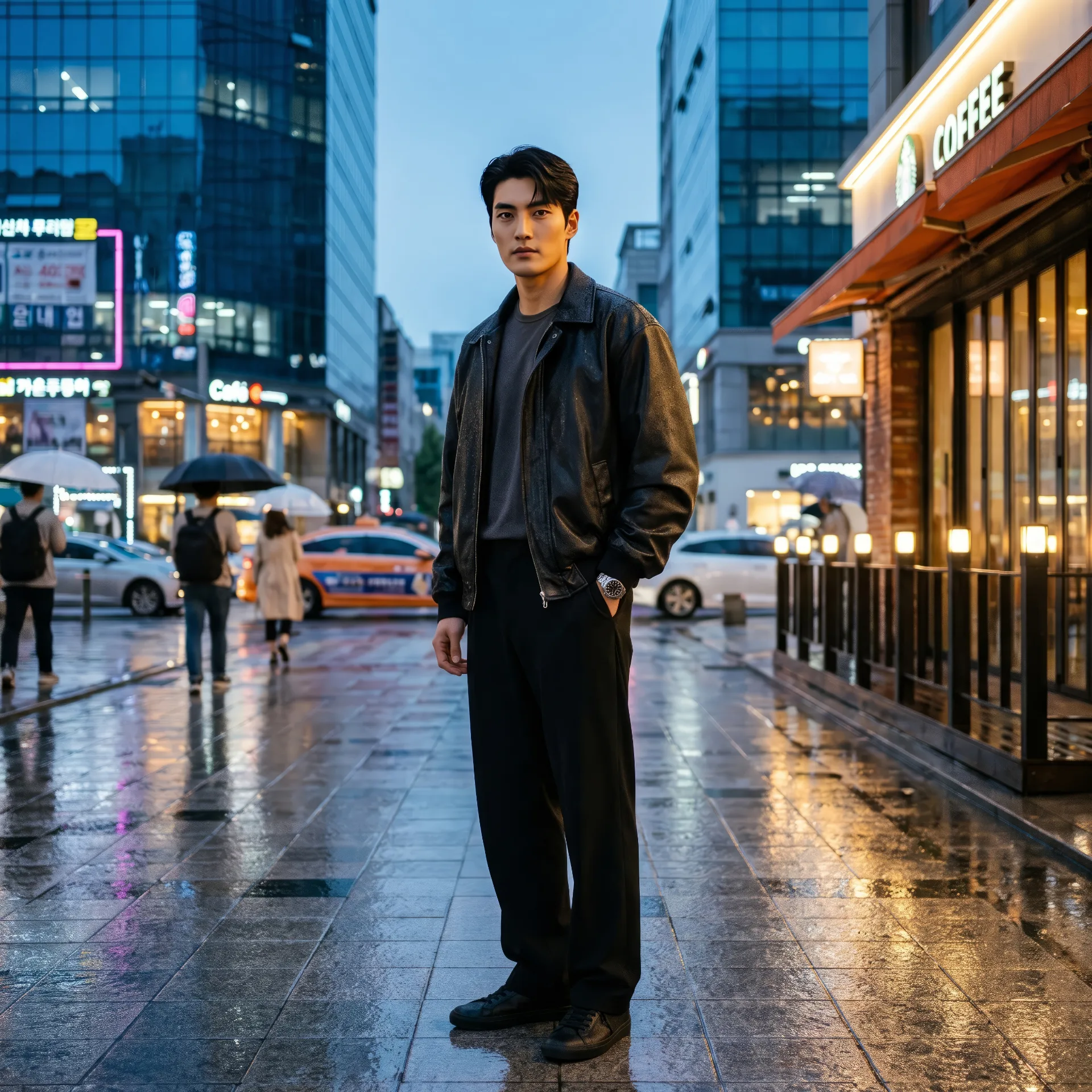 Seoul After Rain — Cinematic Fashion Portrait