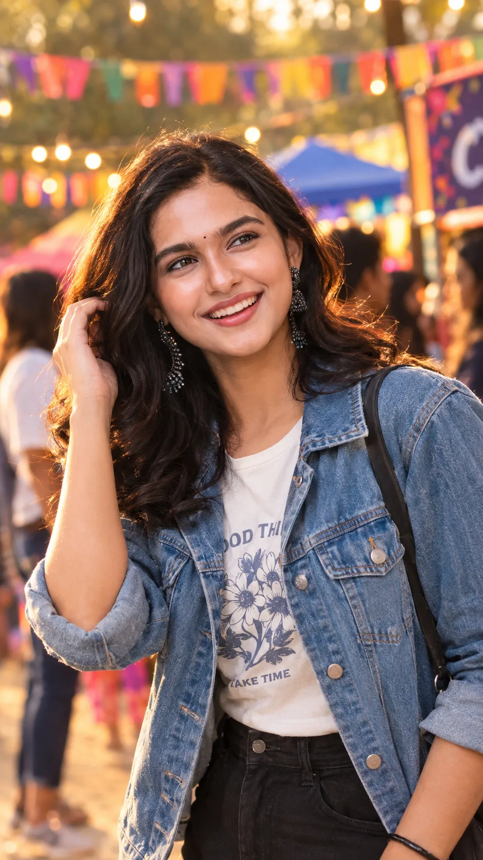 "College Fest Candid Confidence Portrait"