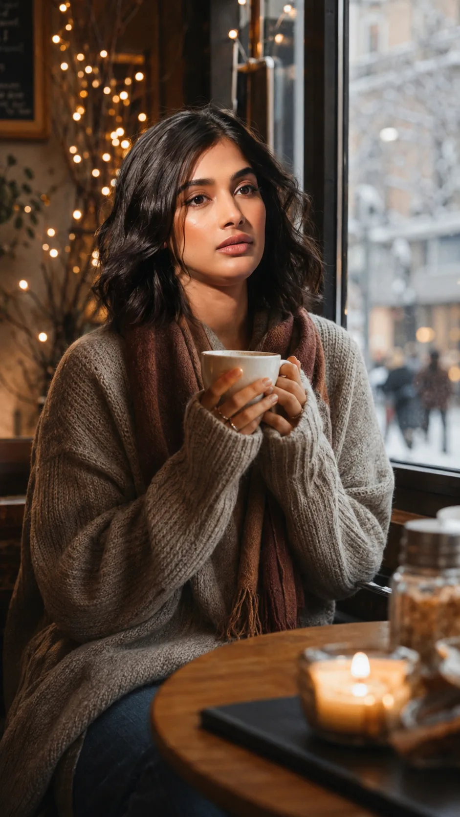 "Cozy Winter Aesthetic Portrait"