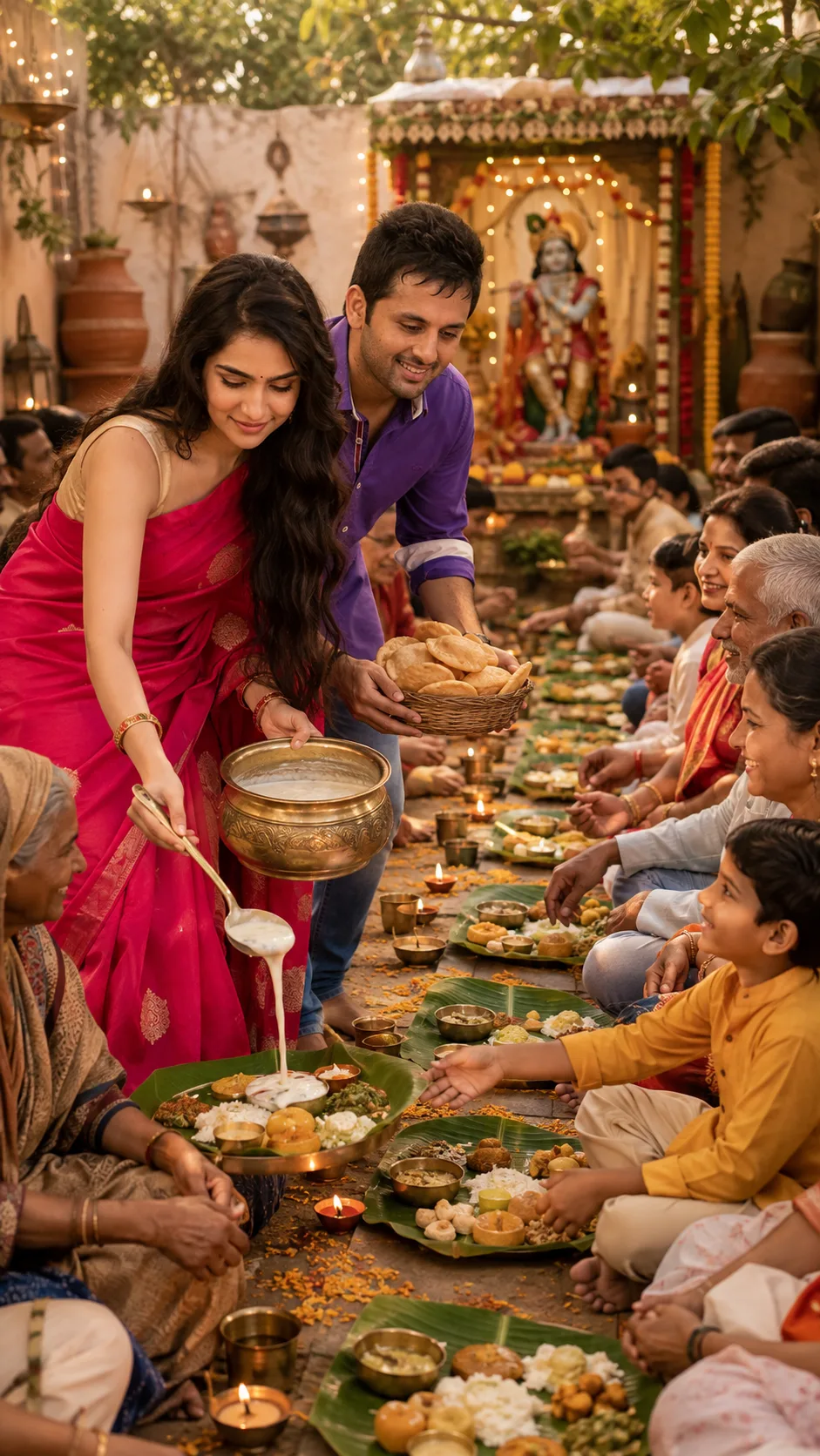 "Janmashtami Gokul Bhandara — Serving with Devotion"