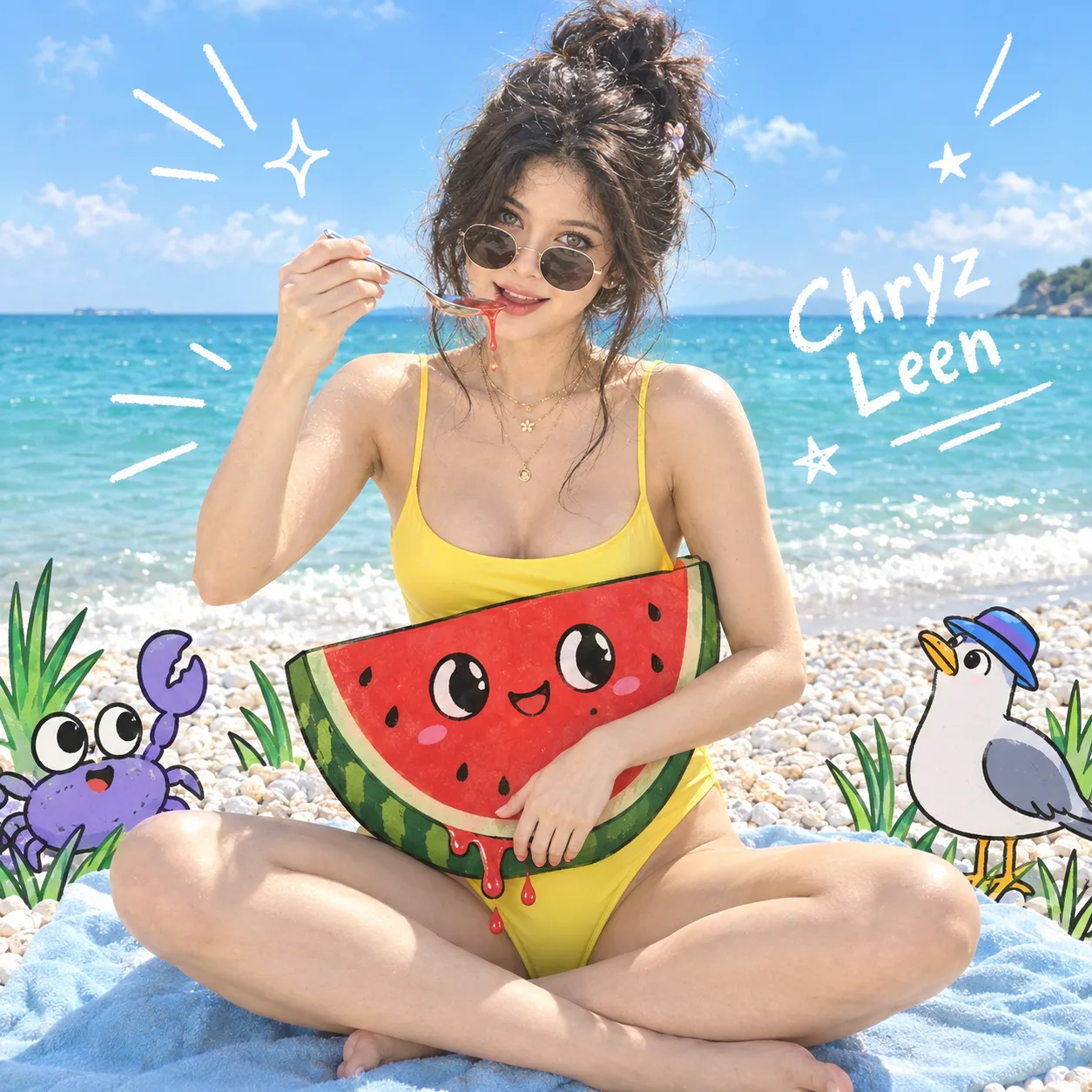 🍉 Watermelon Beach Fantasy 🌊☀️
