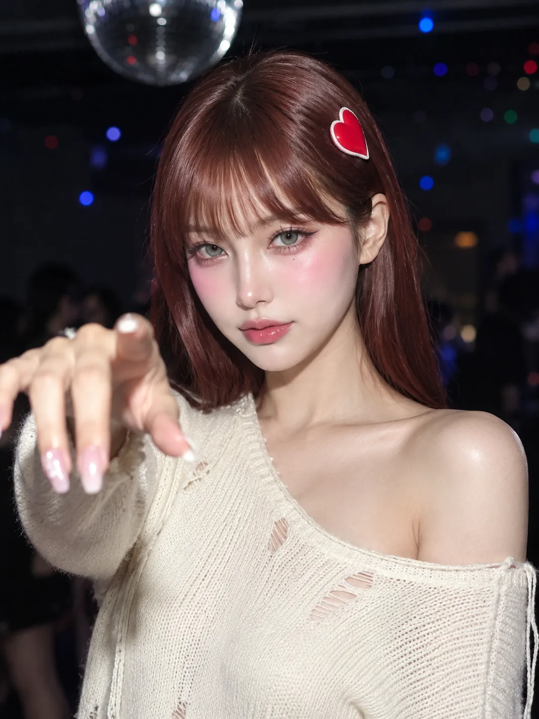 ❤️ Red Heart Girl – Midnight Party Vibes