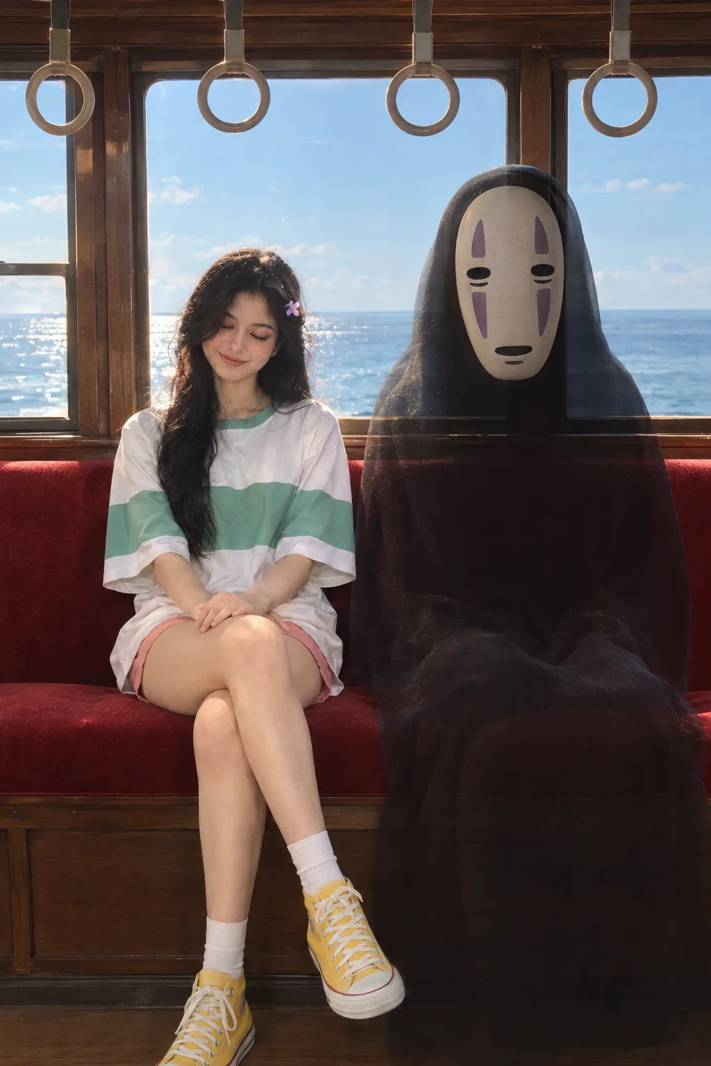 🚂 Chihiro & No-Face – A Magical Spirited Away Journey 🌊✨