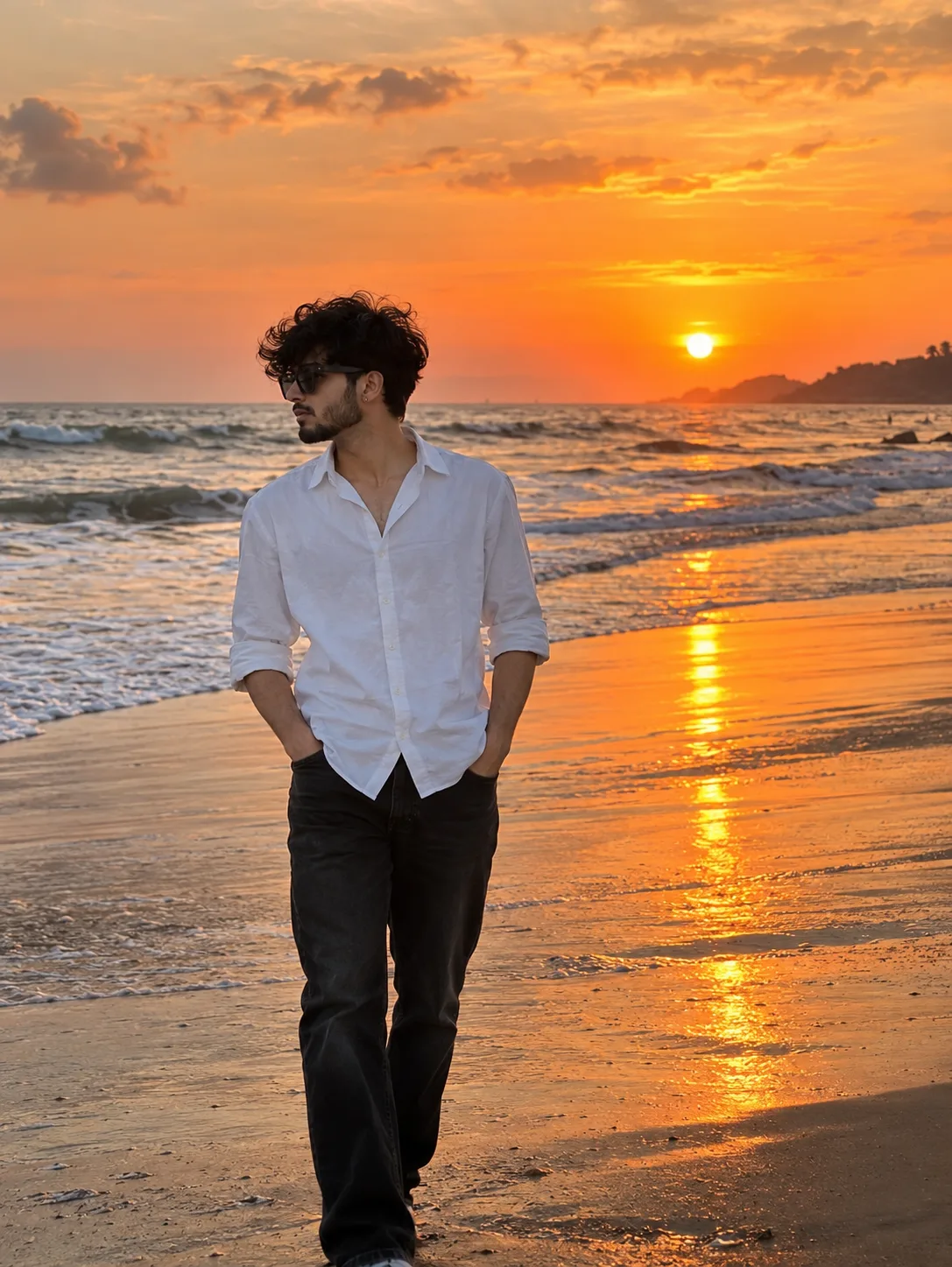 Golden Hour Serenity 🌅 | Sunset Beach Portrait