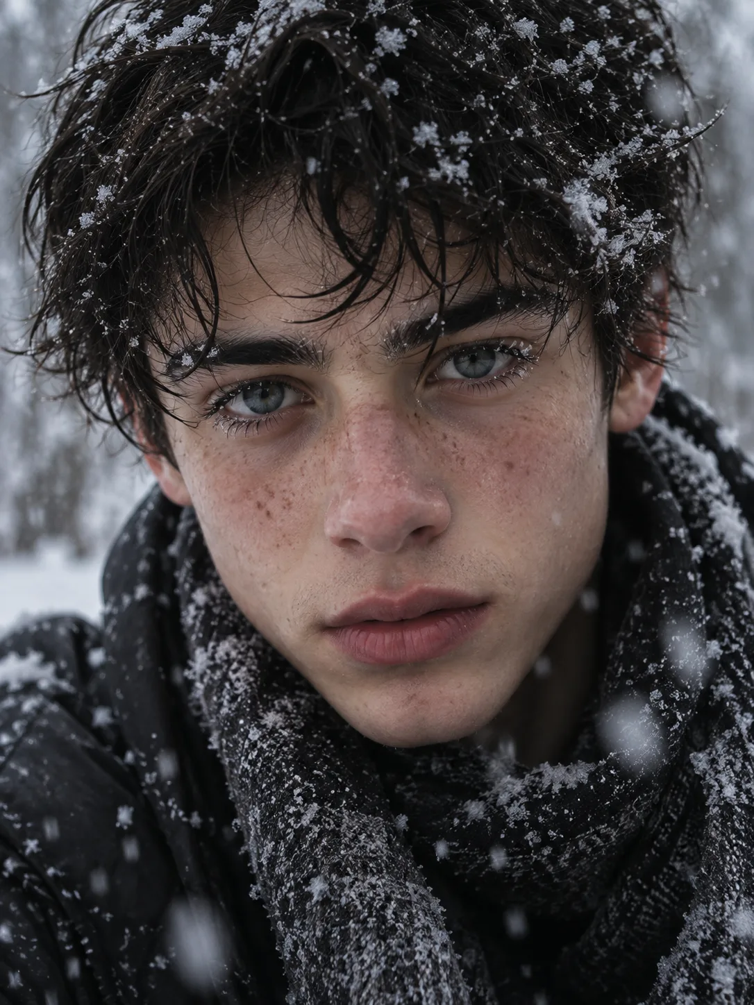 Frosted Eyes โ Winterโs Gaze