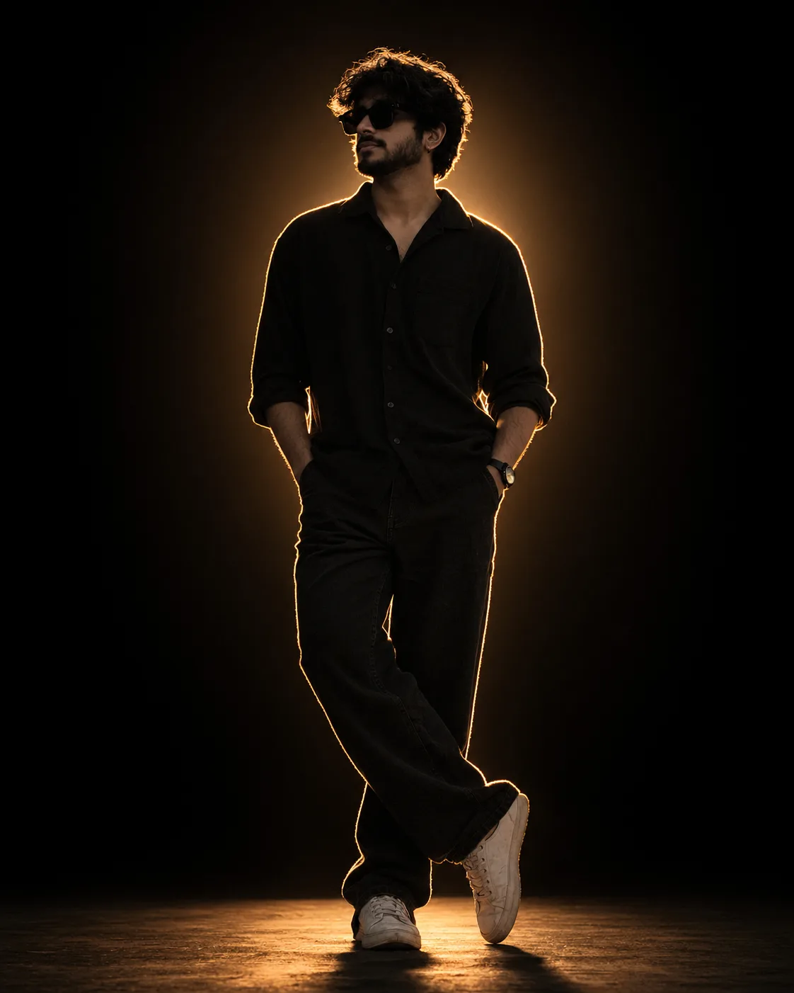 Ultra-Realistic Cinematic Rim-Light Portrait