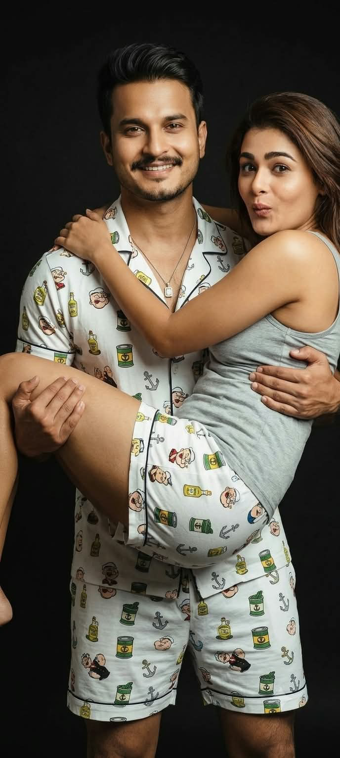 holds the woman securely in his arms