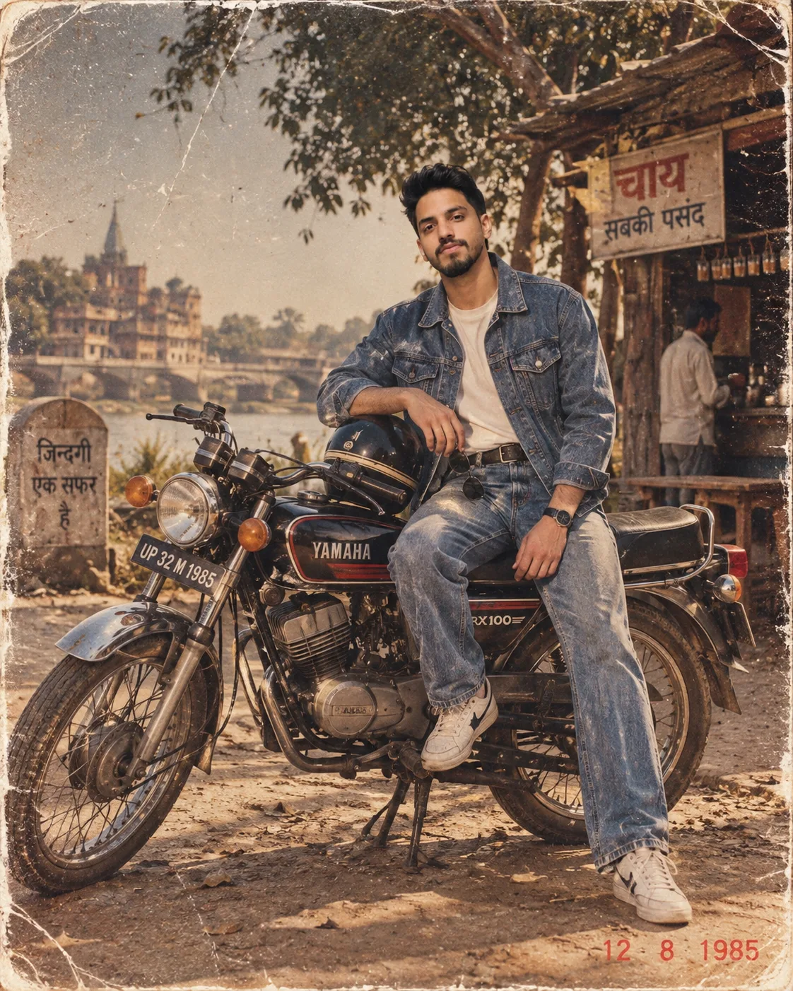 1985 Yamaha RX100 β Ultimate Viral 80s Portrait Prompt