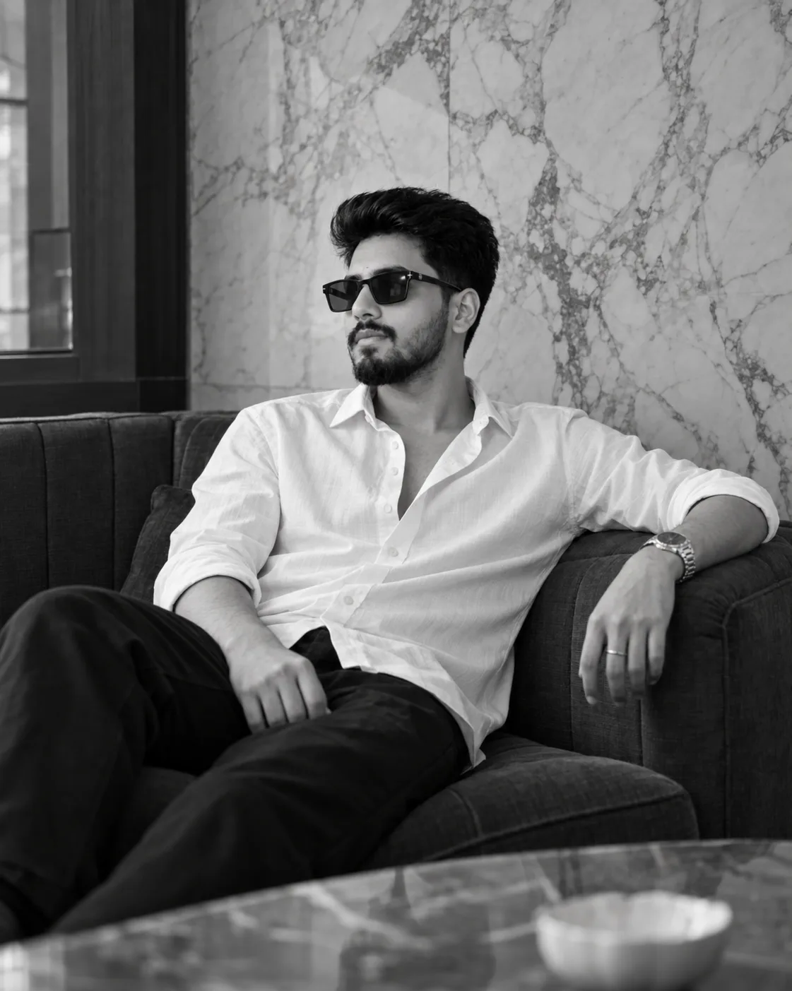 B&W DSLR Portrait