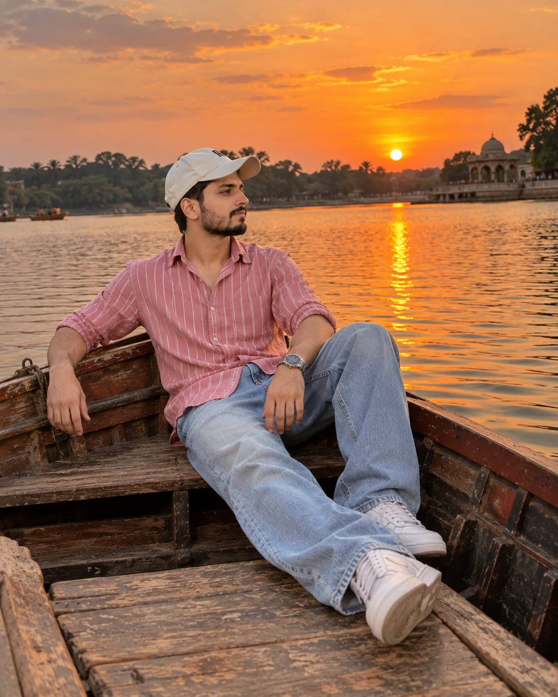 Wooden Boat Golden Hour Sunset Photography