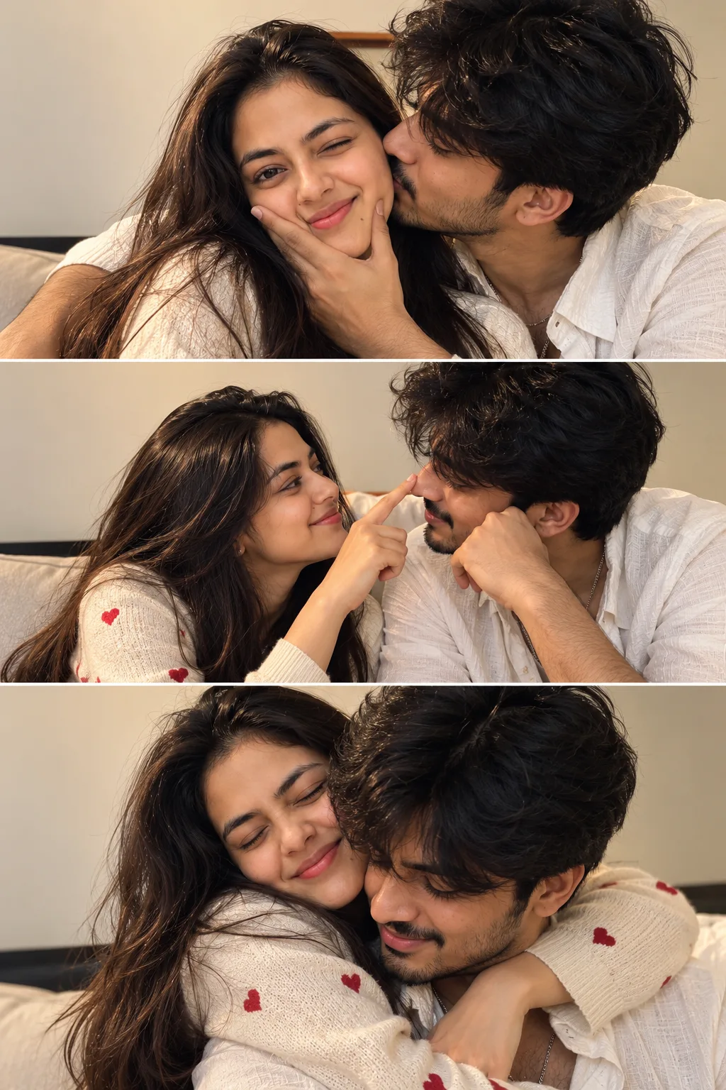 Romantic Couple Cute Portrait