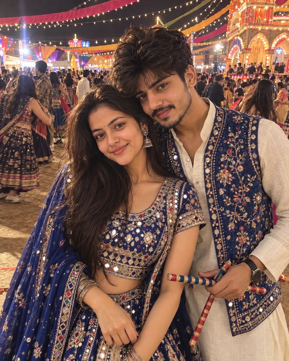 Navratri Garba Night Couple Prompt 💫🥰