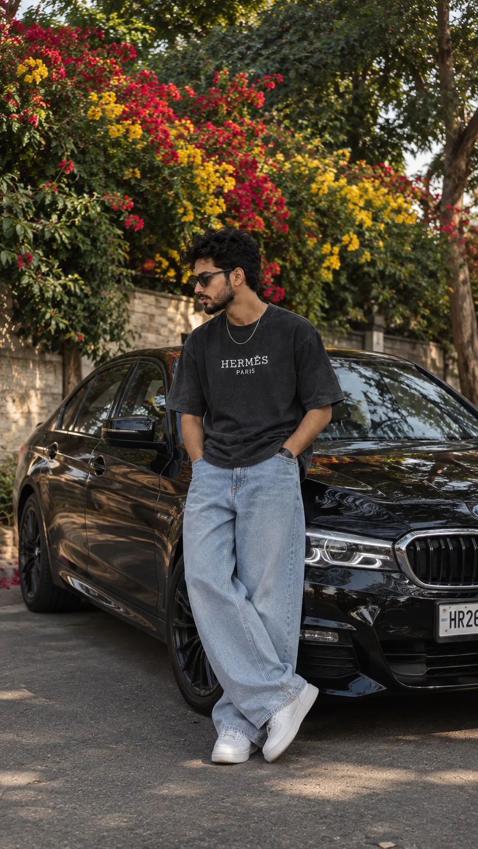 Aesthetic Car Pose Portrait Prompt