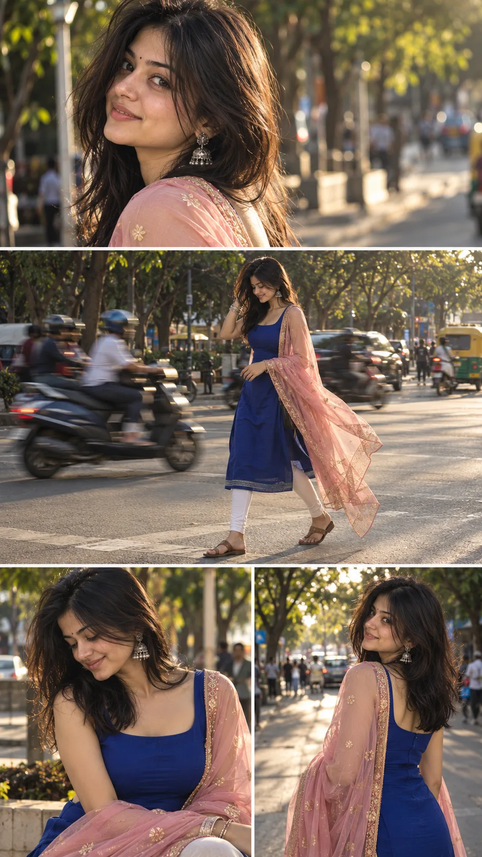 Cinematic Motion Blur Collage Prompt