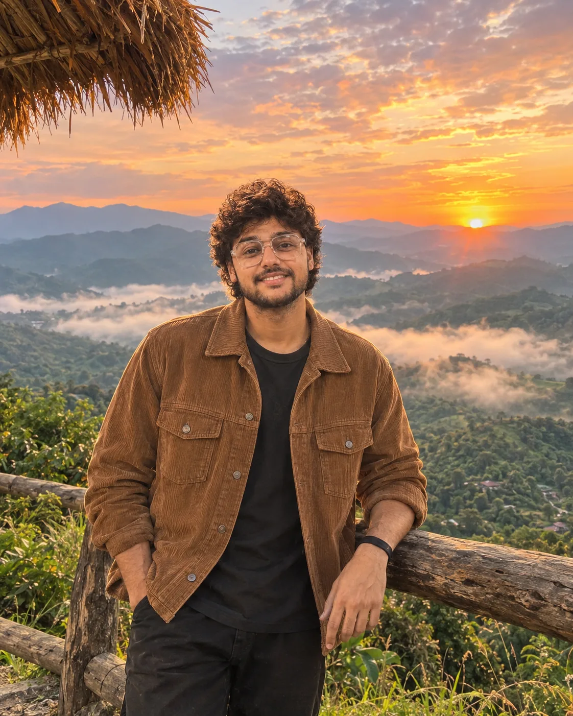 Golden Sunrise Mountain Portrait.