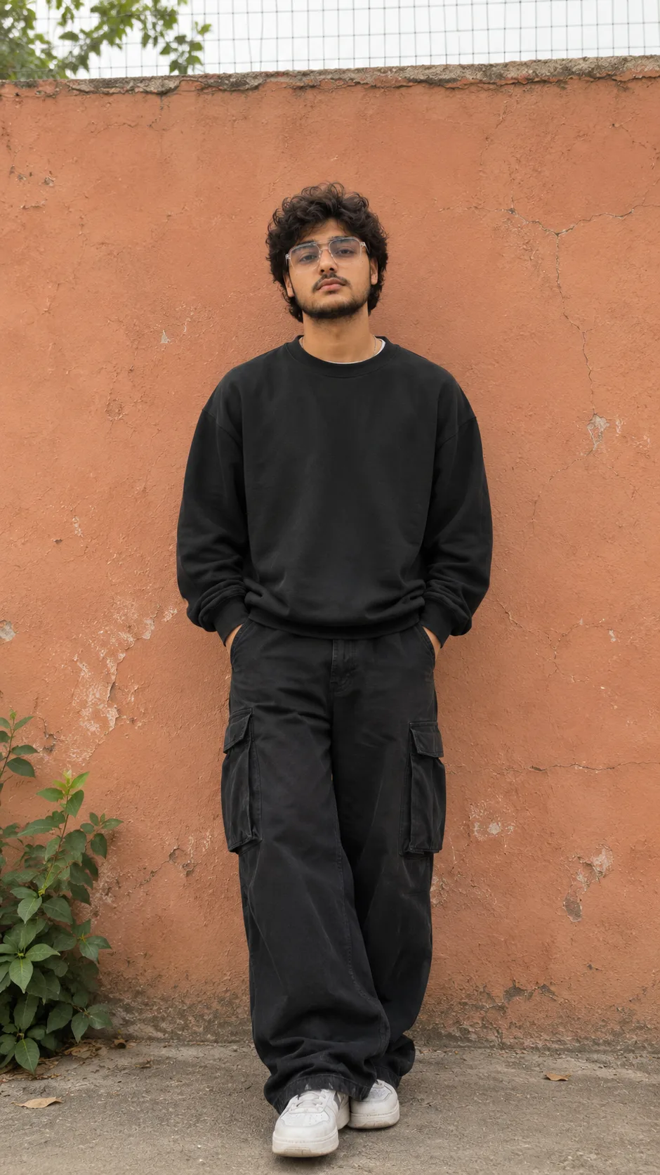 Terracotta Wall Streetwear Portrait.