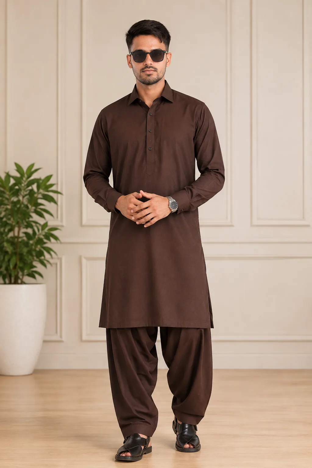 Royal Brown Kurta Look 😎✨