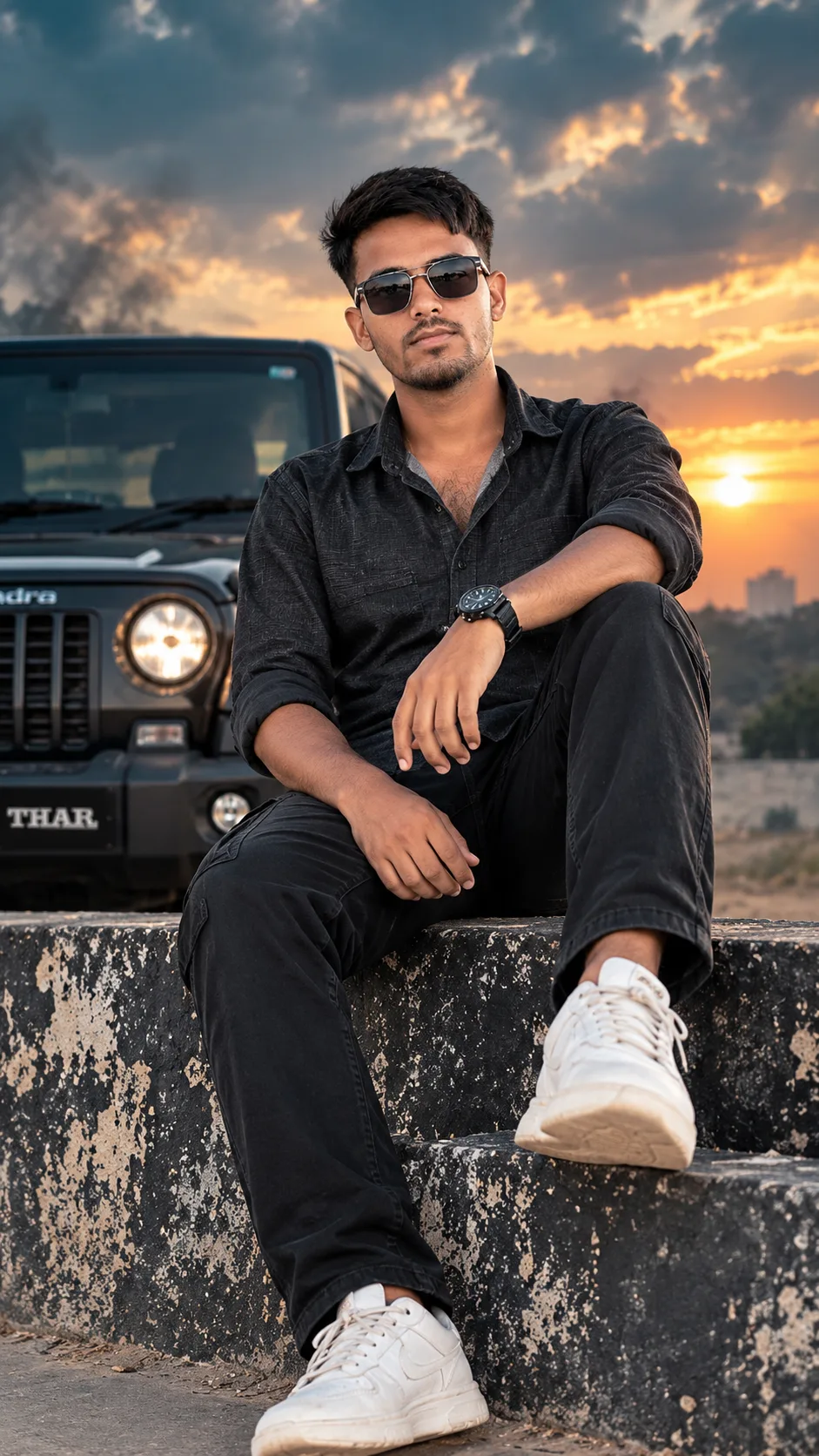 π₯ BLACK THAR ππ | Killer Attitude Pose | Desi Boy Cinematic Look π€
