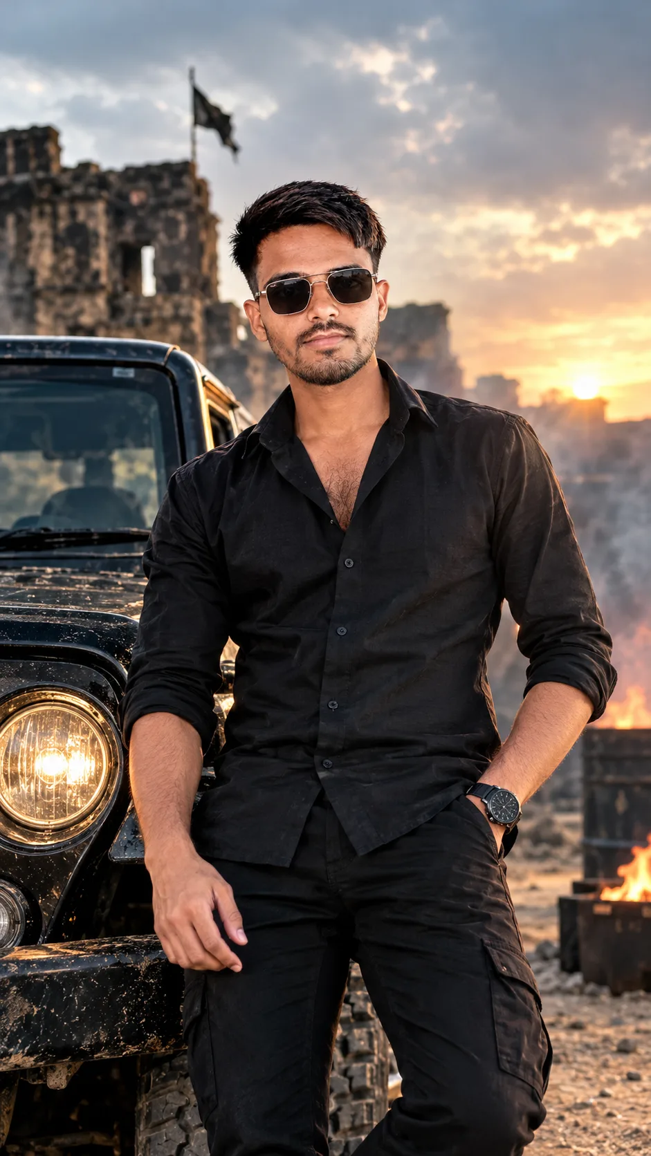 🖤 Black Outfit Villain Look 🔥 | Killer Attitude 😎
