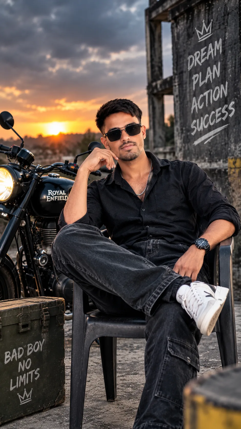 🔥 Bad Boy Attitude 😎 | Royal Enfield Cinematic Look 🖤
