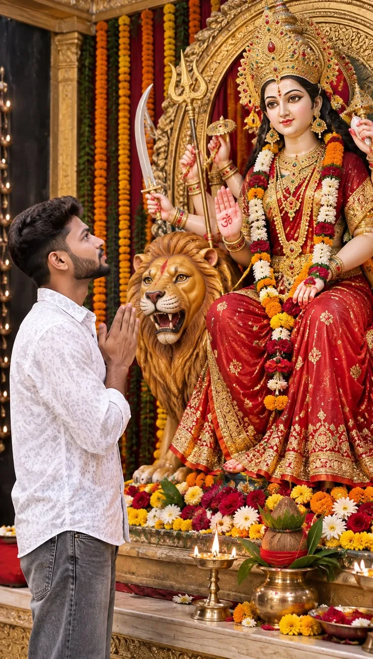 माँ दुर्गा के दर्शन 🙏🔱 | भक्त की अटूट श्रद्धा ❤️ ma durga