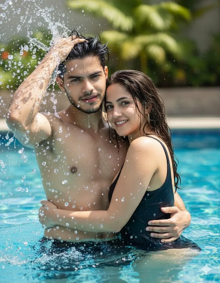Romantic Pool Couple Goals 💦❤️ | Summer Love & Splash Photography