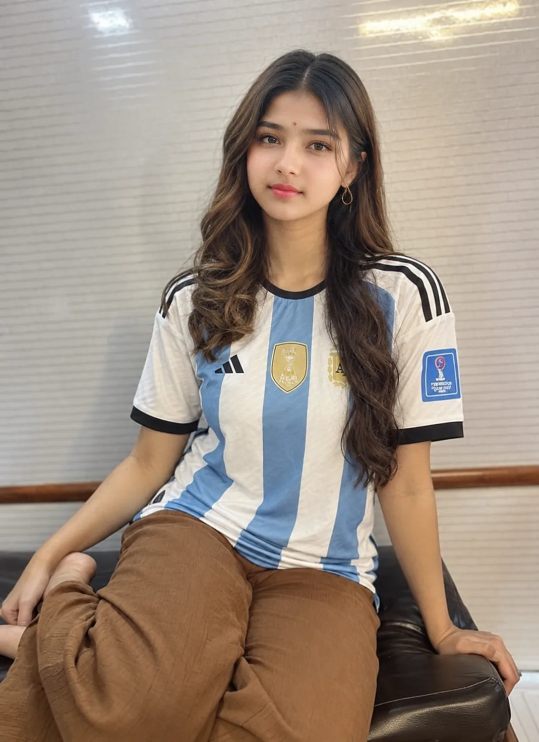 Argentina Football Vibes – Casual Fan Portrait