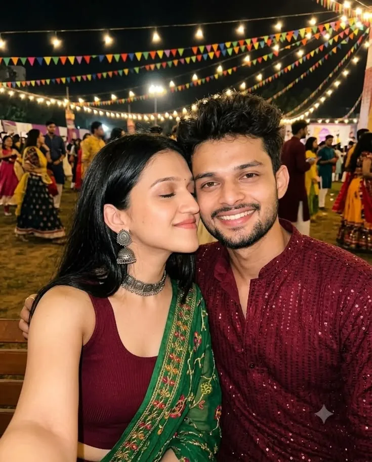 A close-up photo of a young couple taking a selfie