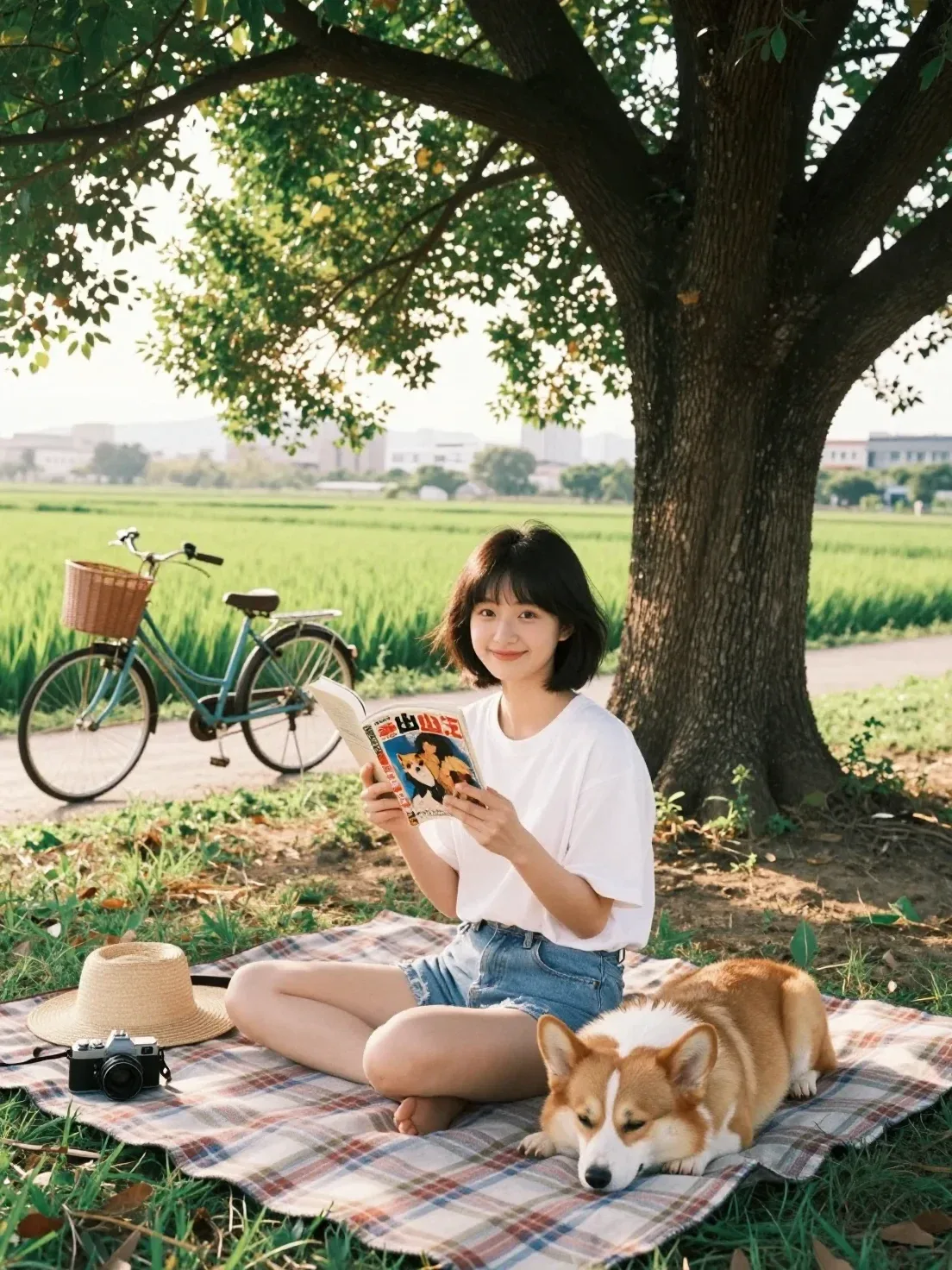 A Cinematic 35mm Film Photography Shot of a Beautiful Girl